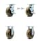 Service Caster 6 Inch High Temp Phenolic Caster Set with 2 Brakes/Swivel Lock 2 Rigid SCC SCC-30CS620-PHRHT-TLB-BSL-2-R-2 - alternate 5